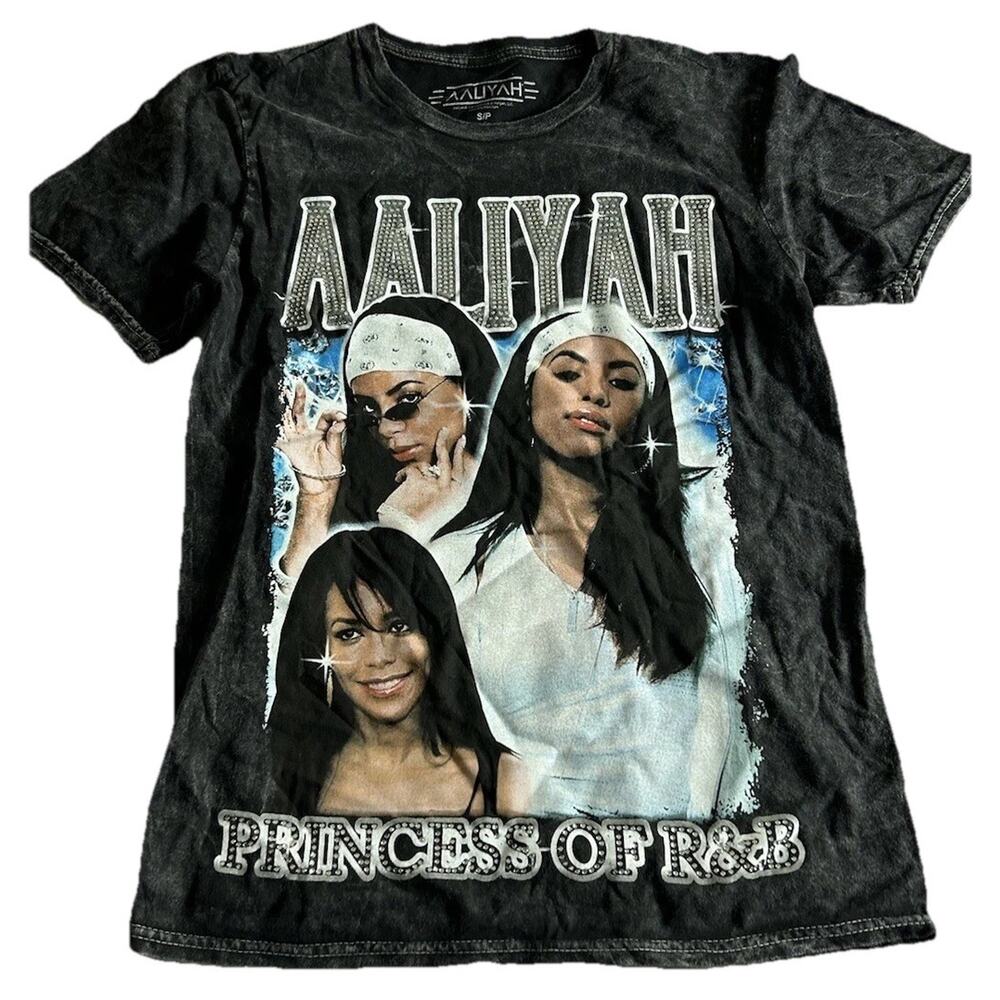 Aaliyah Princess Of‎ R&B Black T Shirt Women’s Small